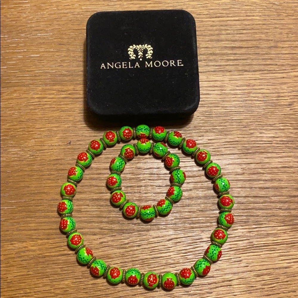 Angela Moore fish necklace and bracelet set
